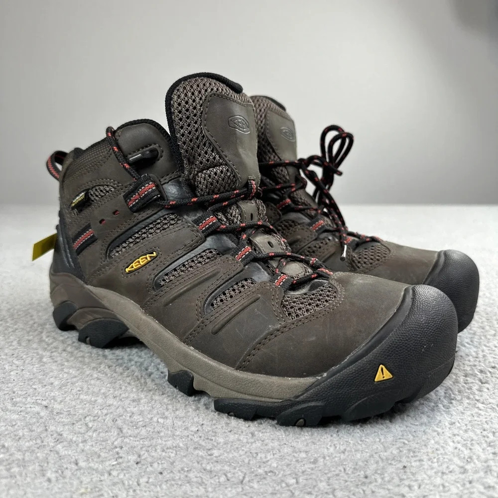 Keen Dry Waterproof Flint Utility Boots Men 9D Brown EH Safety Toe ASTM F2413-18